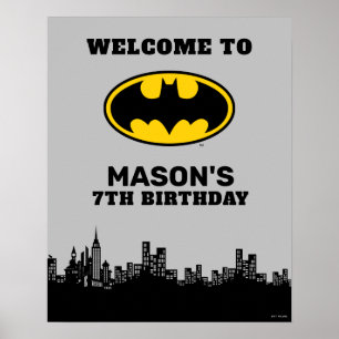 Poster Batman - Gotham City Super Hero Birthday Sign