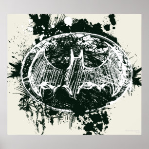 Poster Batman Grunge Splatter Sketch