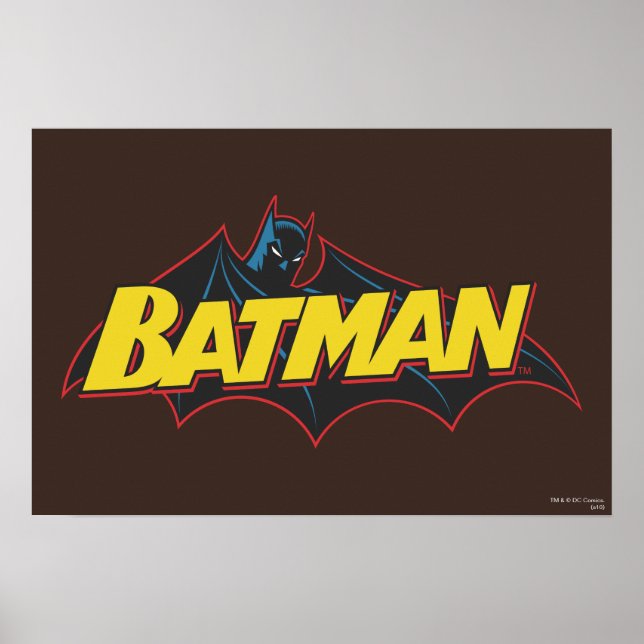 Pôster Batman | Logotipo antigo da escola (Frente)