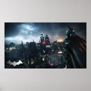 Poster Batman Olhando Sobre Cidade