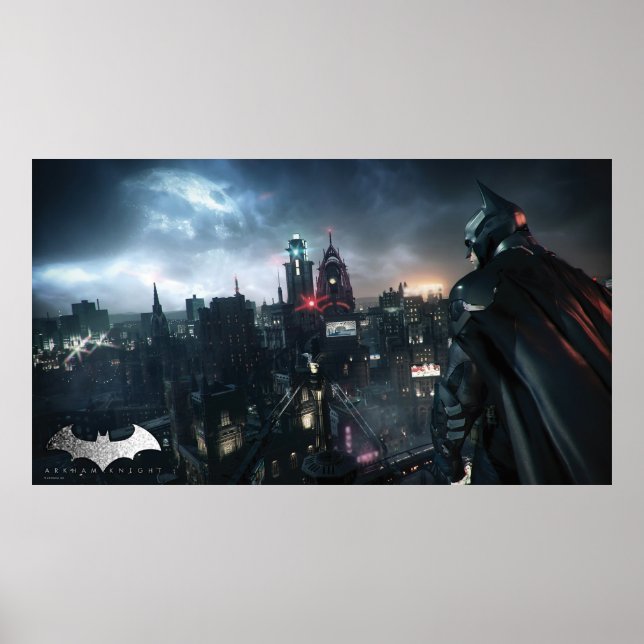 Poster Batman Olhando Sobre Cidade (Frente)