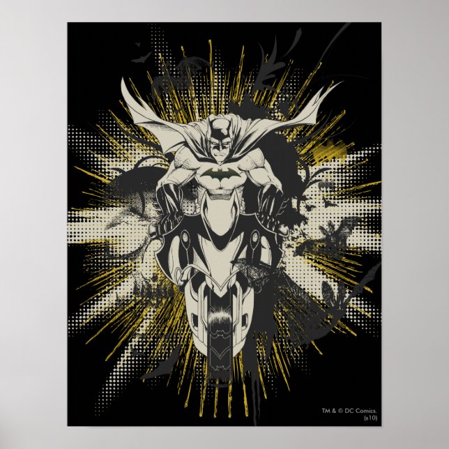 Pôster Batman on Bike (Frente)