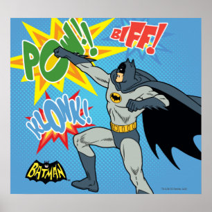 Poster Batman Punching Graphic