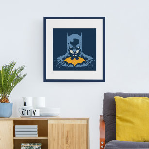 Poster Batman Quebrado Com Logótipo Dourado