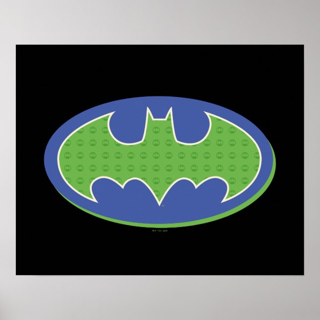 Poster Batman | Símbolo roxo e verde (Frente)