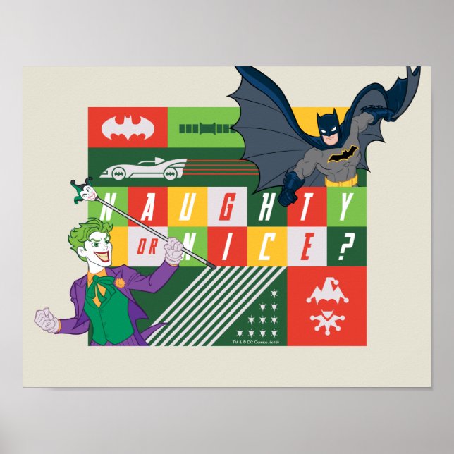 Poster Batman vs Joker "Naughty ou Nice" (Frente)