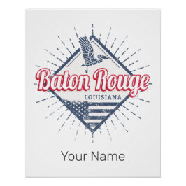Pôster Baton Rouge City Louisiana EUA