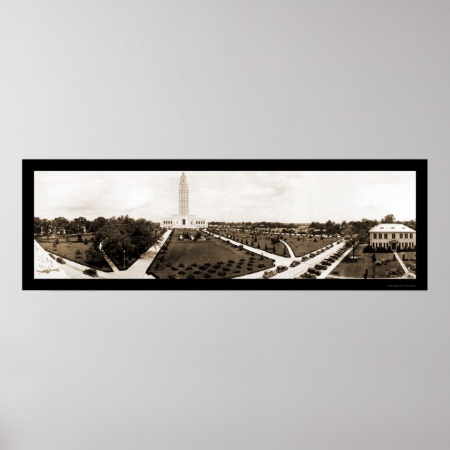 Pôster Baton Rouge LA Capitol Foto 1935 (Frente)