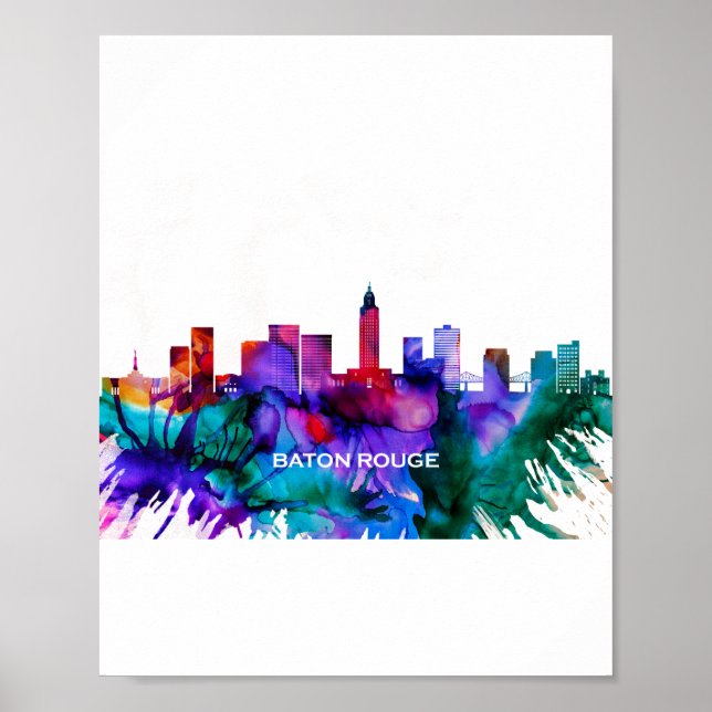 Poster Baton Rouge Skyline (Frente)