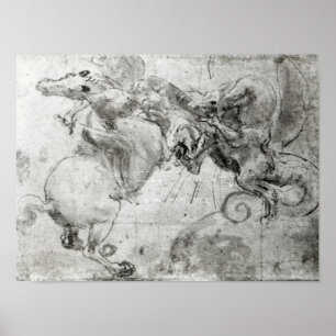 Pôster Battle between a Rider and a Dragon, c.1482