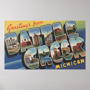 Poster Battle Creek, Michigan - grandes cenas da letra