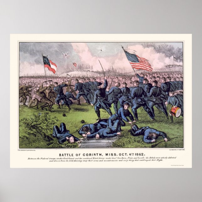 Poster Battle of Corinth by  1862 (Frente)
