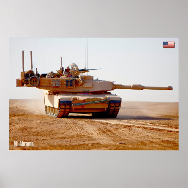 Poster BATTLE TANK - Abrams M1 (Frente)
