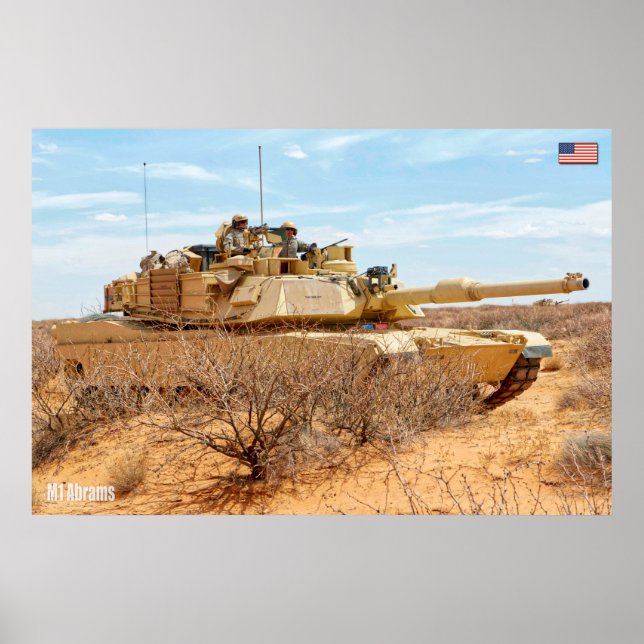 Poster BATTLE TANK - Abrams M1 (Frente)