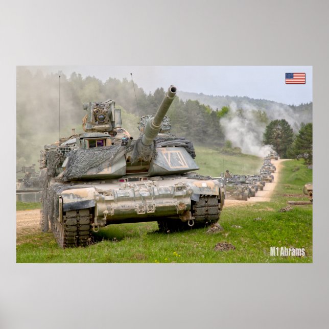 Poster BATTLE TANK – M1 Abrams (Frente)