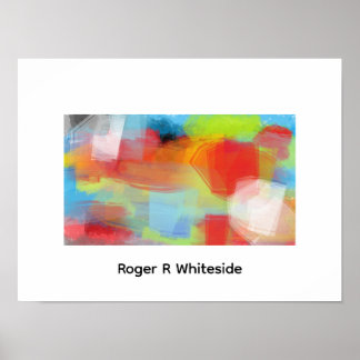 Poster Battlehear abstract art by Roger R Whiteside