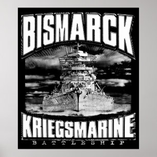 Poster Battleship Bismarck