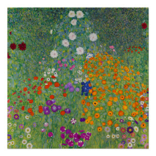 Pôster Bauerngarten, Pintura a Óleo, Gustav Klimt