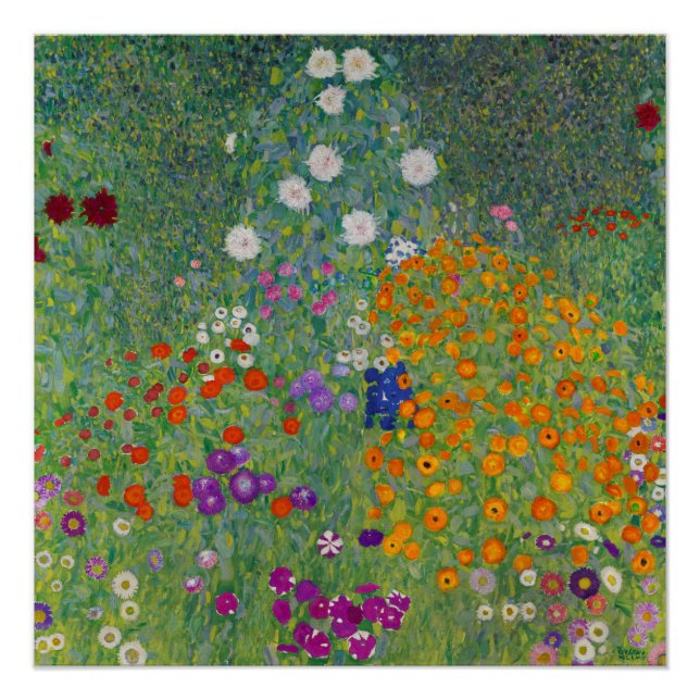 Pôster Bauerngarten, Pintura a Óleo, Gustav Klimt (Frente)