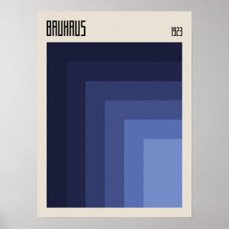 Poster Bauhaus 1923 | Design de retrô | Sombras Azuis