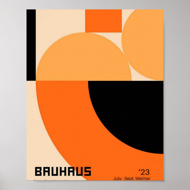 Poster bauhaus, bauhaus design, design moderna, geométric (Frente)