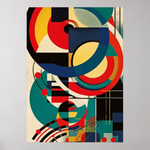 Poster bauhaus, bauhaus design, design moderna, geométric