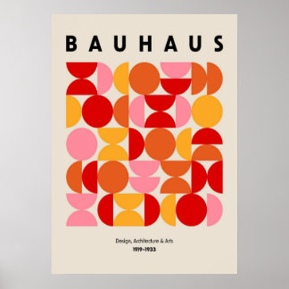 Poster bauhaus, bauhaus design, design moderna, geométric