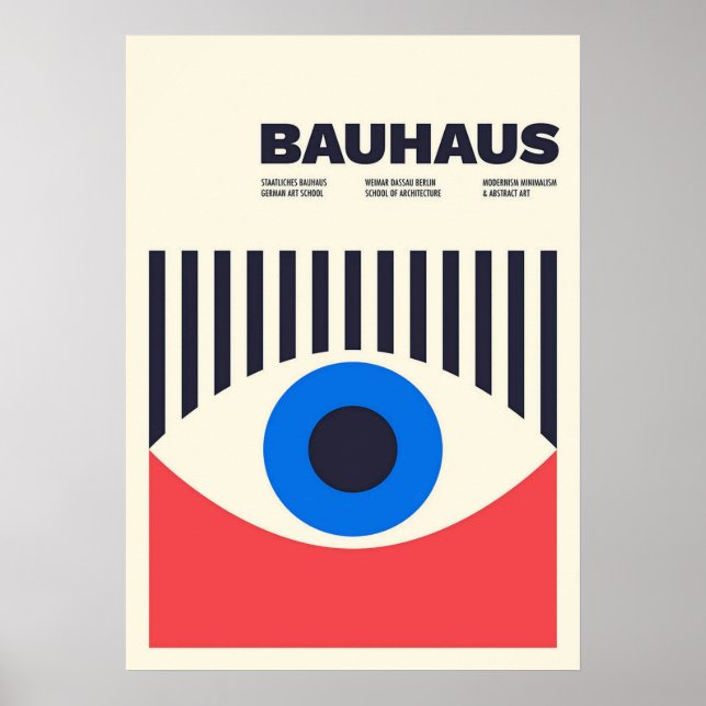 Poster bauhaus, bauhaus design, design moderna, geométric (Frente)