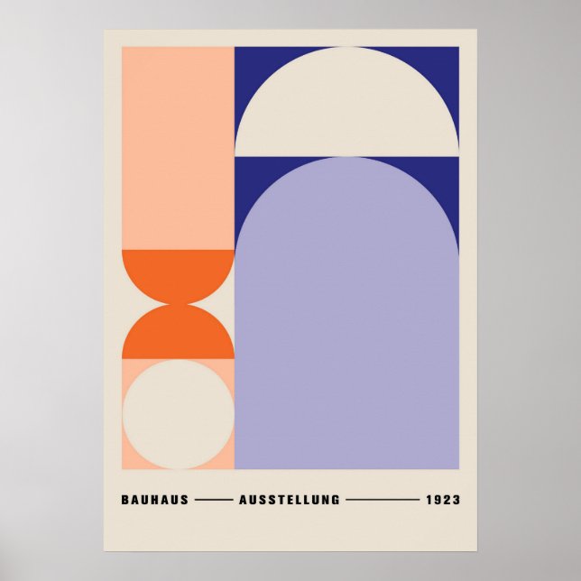 Poster bauhaus, bauhaus design, design moderna, geométric (Frente)