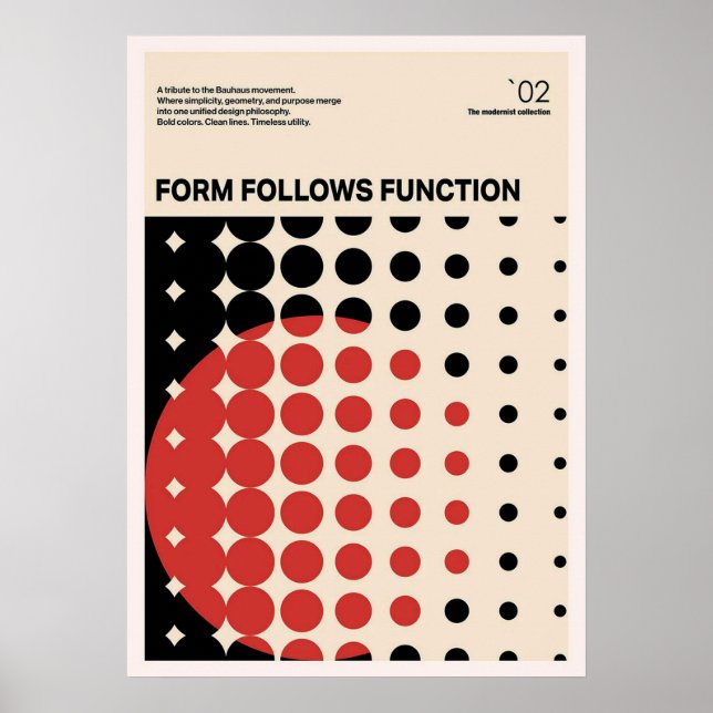 Poster bauhaus, bauhaus design, design moderna, geométric (Frente)