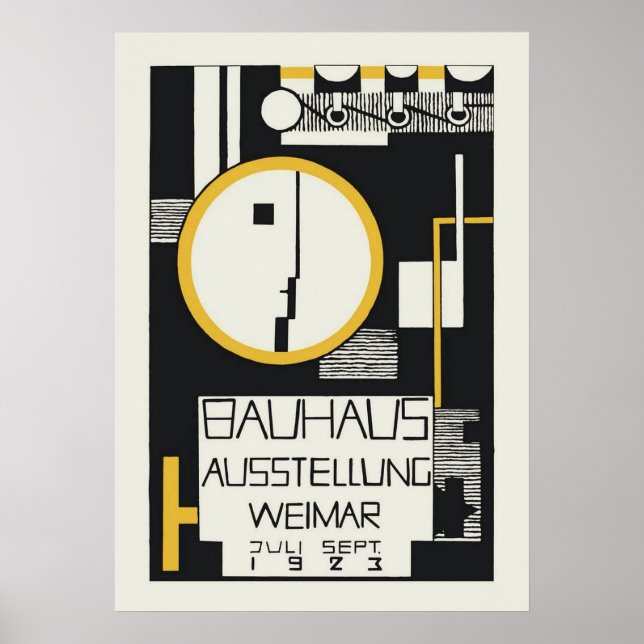 Poster bauhaus, bauhaus design, design moderna, geométric (Frente)