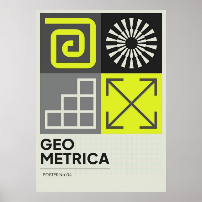 Poster bauhaus, bauhaus design, design moderna, geométric (Frente)