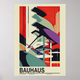 Poster bauhaus, bauhaus design, design moderna, geométric