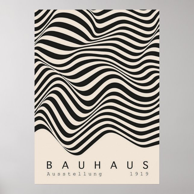 Poster bauhaus, bauhaus design, design moderna, geométric (Frente)