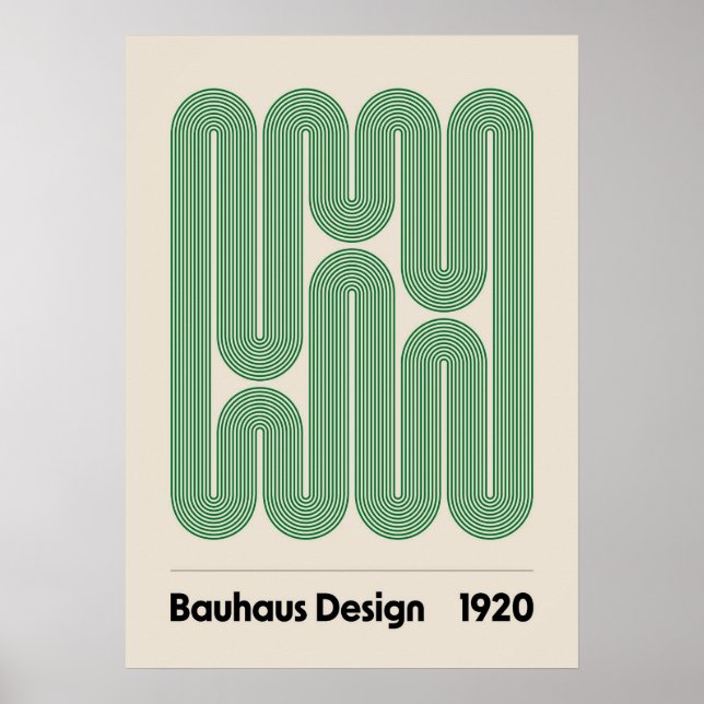 Poster bauhaus, bauhaus design, design moderna, geométric (Frente)