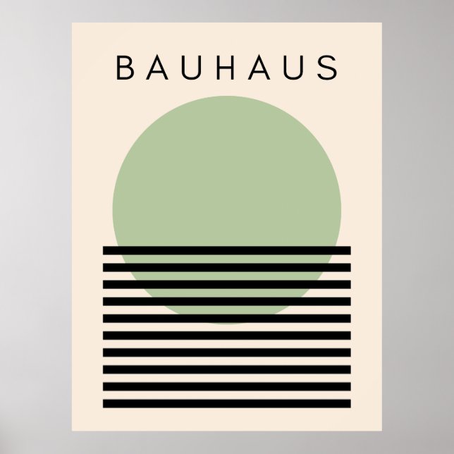 Poster Bauhaus Green Sun (Frente)