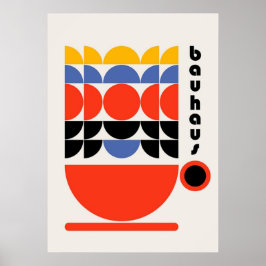 Poster bauhaus, modernista, mínimo, geométrico, abstrato,