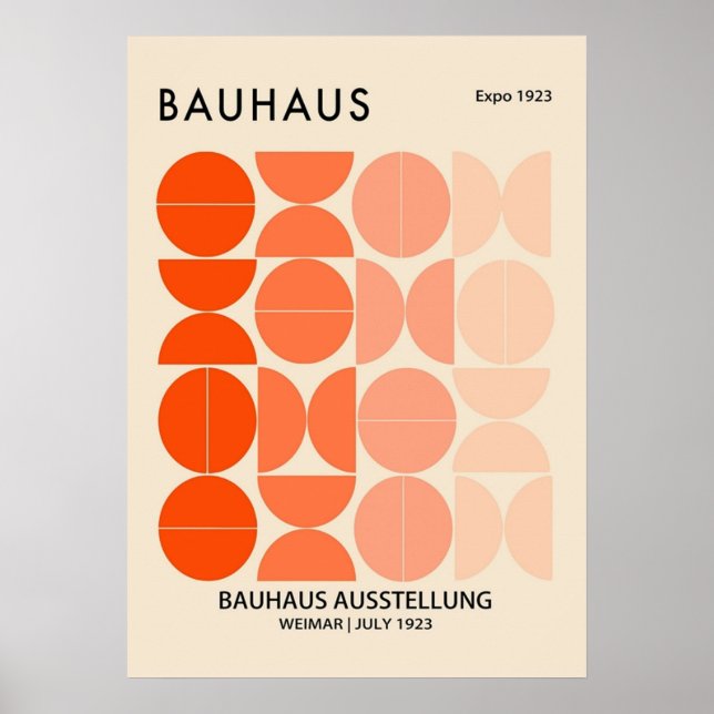 Poster bauhaus, modernista, mínimo, geométrico, abstrato, (Frente)