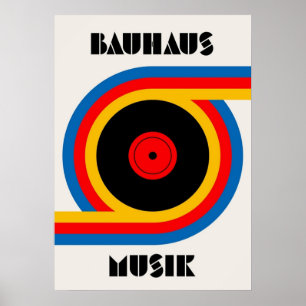 Poster bauhaus, modernista, mínimo, geométrico, abstrato,