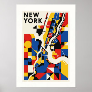 Poster bauhaus, modernista, mínimo, geométrico, abstrato,