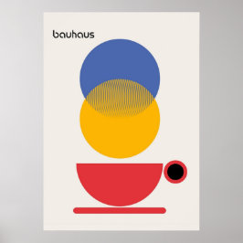 Poster bauhaus, modernista, mínimo, geométrico, abstrato,