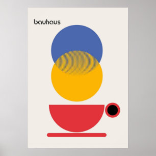 Poster bauhaus, modernista, mínimo, geométrico, abstrato,
