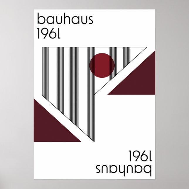 Poster bauhaus, modernista, mínimo, geométrico, abstrato, (Frente)