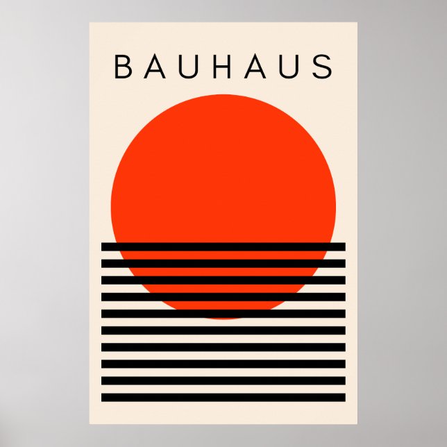 Poster Bauhaus Orange Red Sun (Frente)