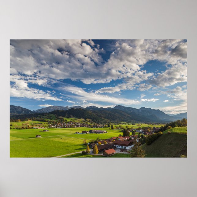Pôster Bavarian Alpine Landscape (Frente)