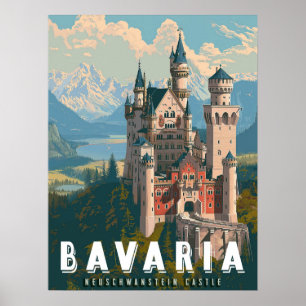 Poster Baviera: Castelo Neuschwanstein