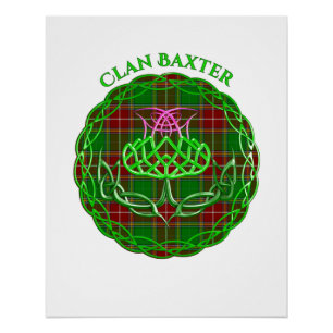 Pôster Baxter Scottish Tartan Celtic Thiste