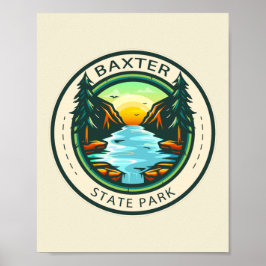 Poster Baxter State Park Maine Crachá
