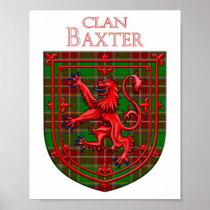 Poster Baxter Tartan Scottish Xadrez Lion Rampant