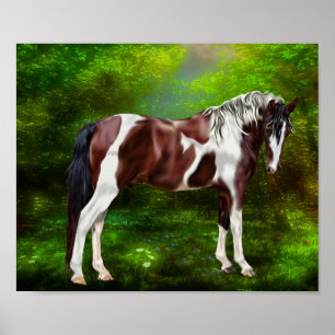 Poster Bay Tobiano Paint Horse